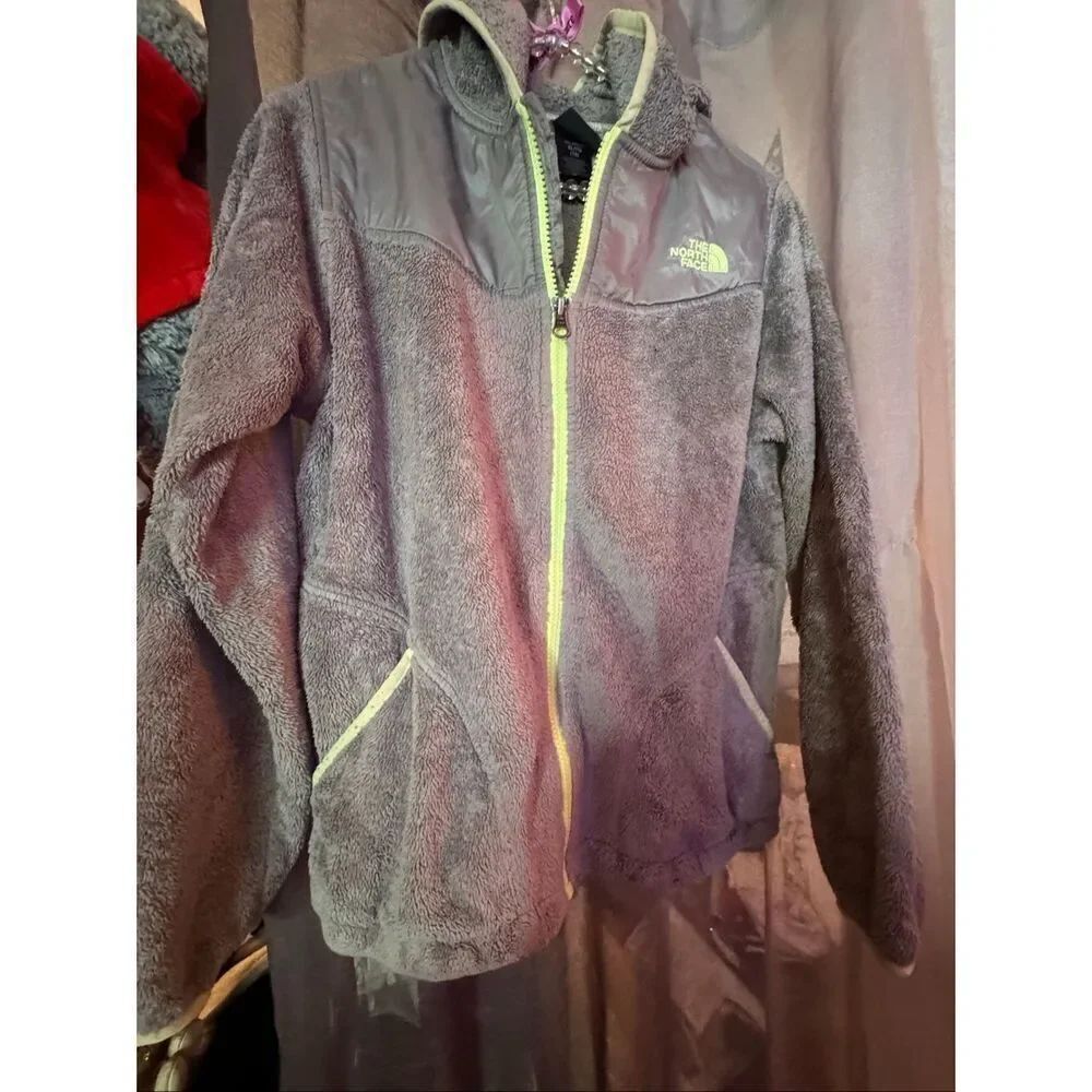 The north face jacket/coat  oso/osito/denali hooded zip up fleece sm/kids XL